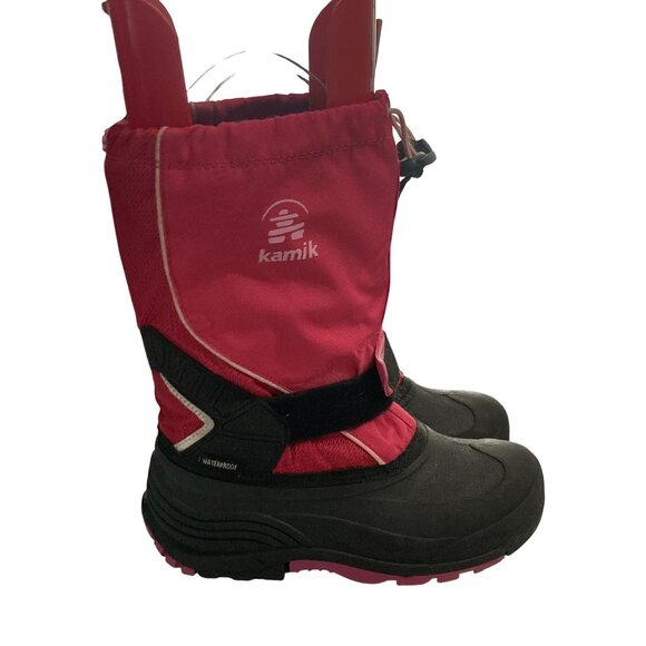 Kamik Kids Size 5 Black Pink Durable Outerwear Waterproof Winter Snow Boots - Picture 4 of 7